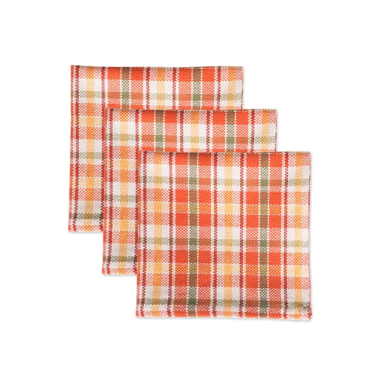 DII Pea Patch Check Heavyweight Dishcloth (Set of 4)