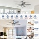 preview thumbnail 24 of 42, 52/66-In Farmhouse Style Industrial Windmill Large Ceiling Fan with Light and Remote