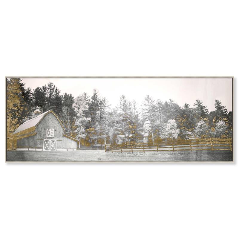 Out in the Field Panoramic Canvas by Art Remedy - Silver - 54" x 20"