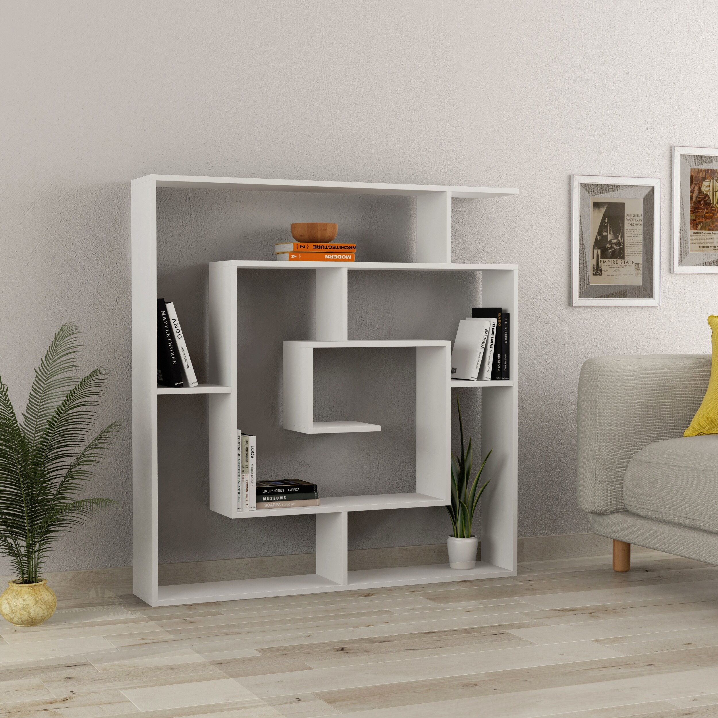 Briscoe Modern Bookcase 49 X 51 X 8 5 Shelving Unit Bookshelf If you live in an apartment in a big city, such as new york city, chicago or san francisco, then chances are you've certainly either done it or considered it. briscoe modern bookcase 49 x 51 x 8 5 shelving unit bookshelf