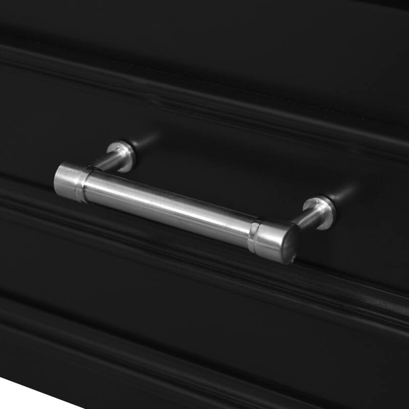 GDFStudio - Halcyon Modern Freestanding Bathroom Vanity with Ceramic Sink and Soft-Closing Storage Doors & Silver Handles