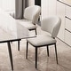 preview thumbnail 5 of 11, Modern Upholstered Leather Dining Chairs Ergonomic Kitchen Chairs with Metal Legs - 20.07"Wx18.89"Dx31.88"H