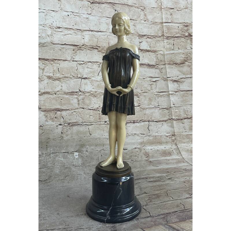 Bronze Sculpture Signed Chiparus Faux Figurine And Pure Statue Figurine Artwork