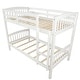 preview thumbnail 12 of 11, Modern Concise Design Versatile Twin Over Twin Bunk Bed,Solid Pine Wood Frame and Guardrails,Full-Length Guardrail