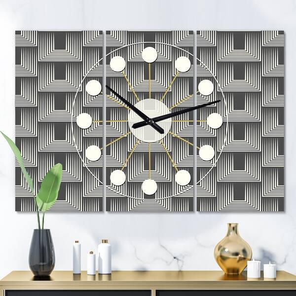 Designart 'Mimimal Black and White Design I' Oversized MidCentury wall
