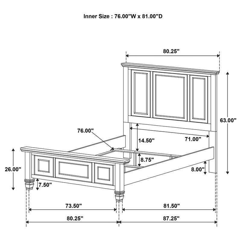Sandy Beach 4-piece King Bedroom Set
