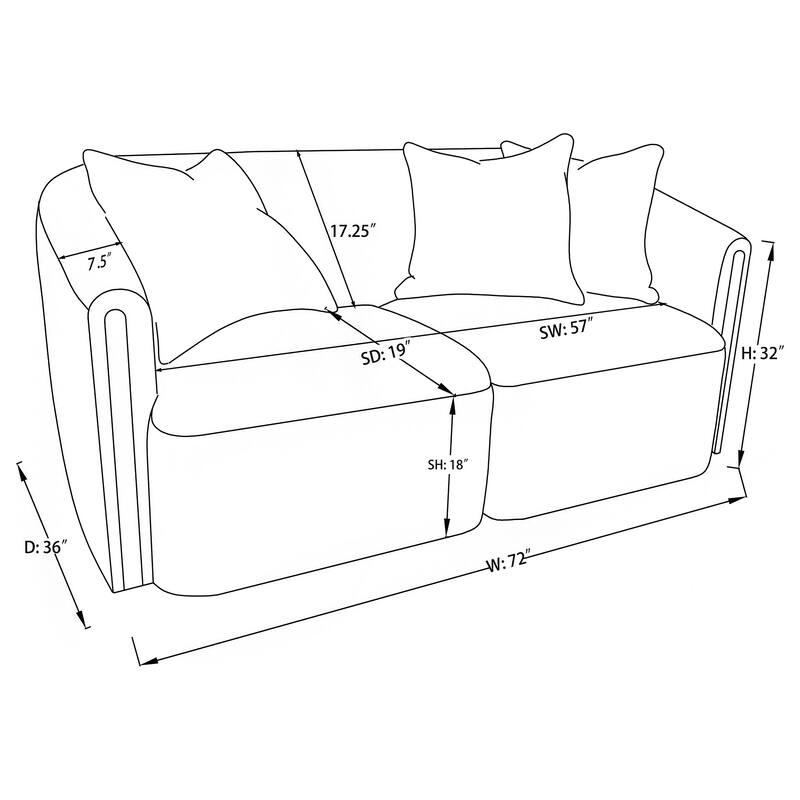 Townsend Chenille Upholstered Sofa Set Latte