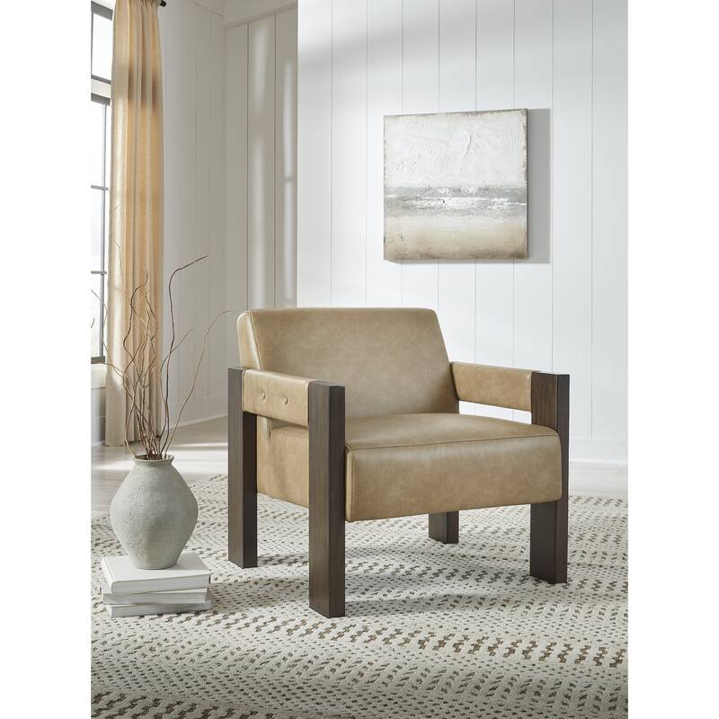 Signature Design by Ashley Adlanlock Accent Chair - 33"W x 33"D x 33"H - Brown