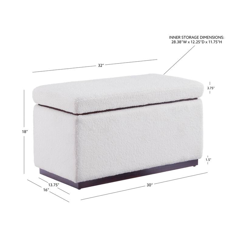 Rue Sherpa Rectangle Storage Ottoman