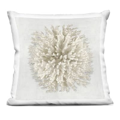 Stupell Natural Round Coral Decorative Printed Throw Pillow Design by Caroline Kelly