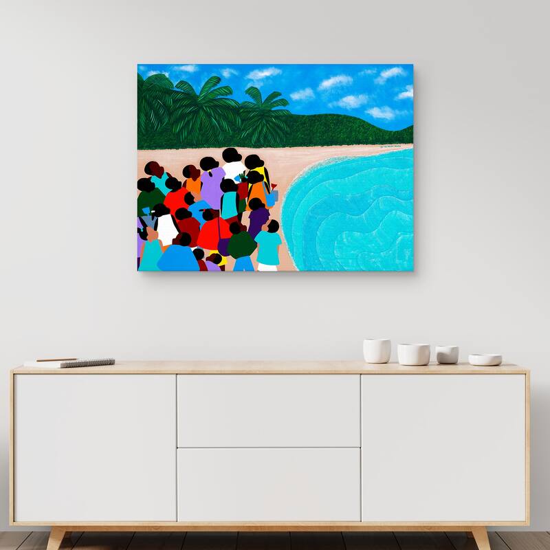Chou Chou Beach by Synthia SAINT JAMES Canvas Art Print