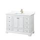 Option White / White Cultured Marble Top / Brushed Gold