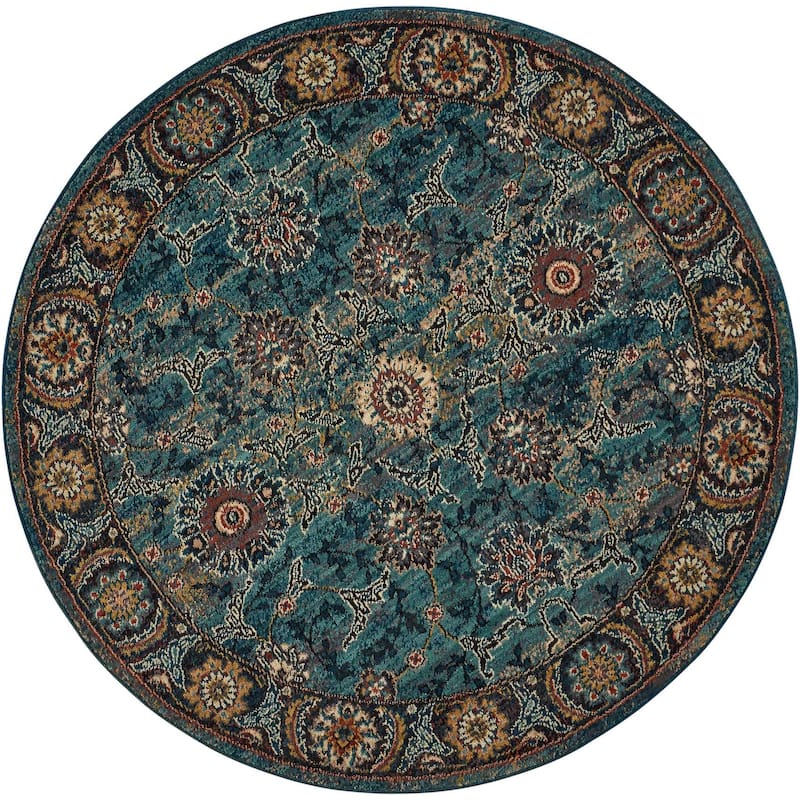 Nourison Nourison 2020 Bordered Area Rug - 5' Round - Marine - Round