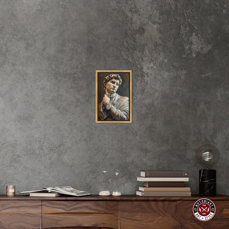 Notoriart Classy Sculpture Framed Men Style 1 Piece Canvas Wall Art