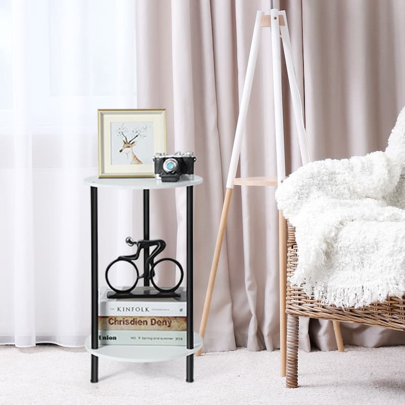 Small End Tables Living Room Set of 2