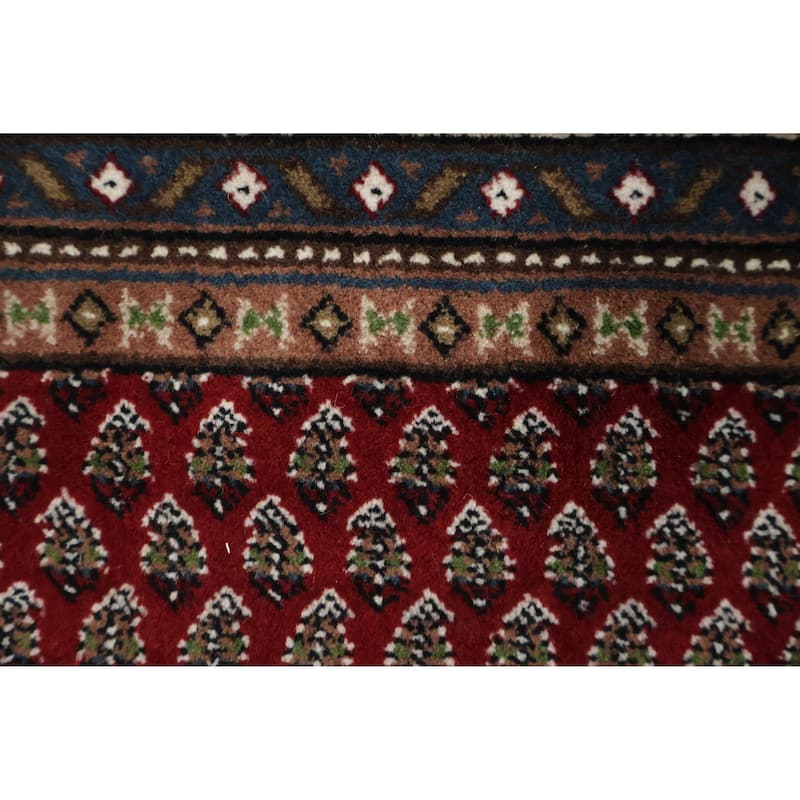 Hand Knotted Oriental 100% Wool Carpet Traditional Paisley Red Botemir Area Rug - 6' 0'' X 4' 2''