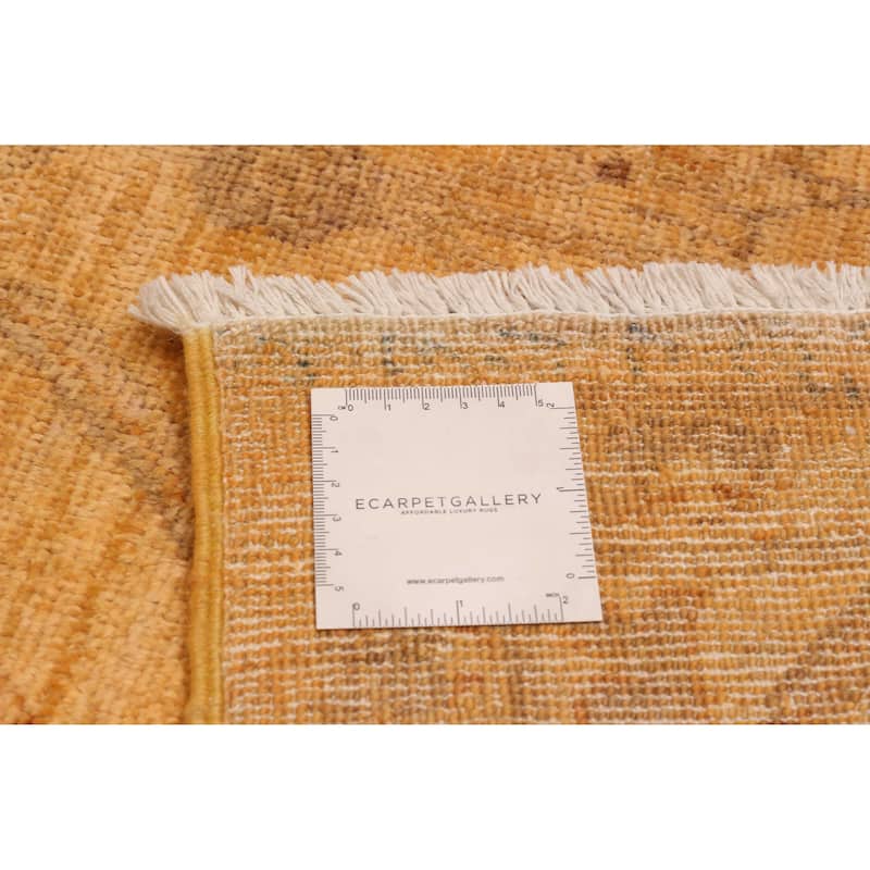 ECARPETGALLERY Hand-knotted Vibrance Light Orange Wool Rug - 5'8 x 9'2