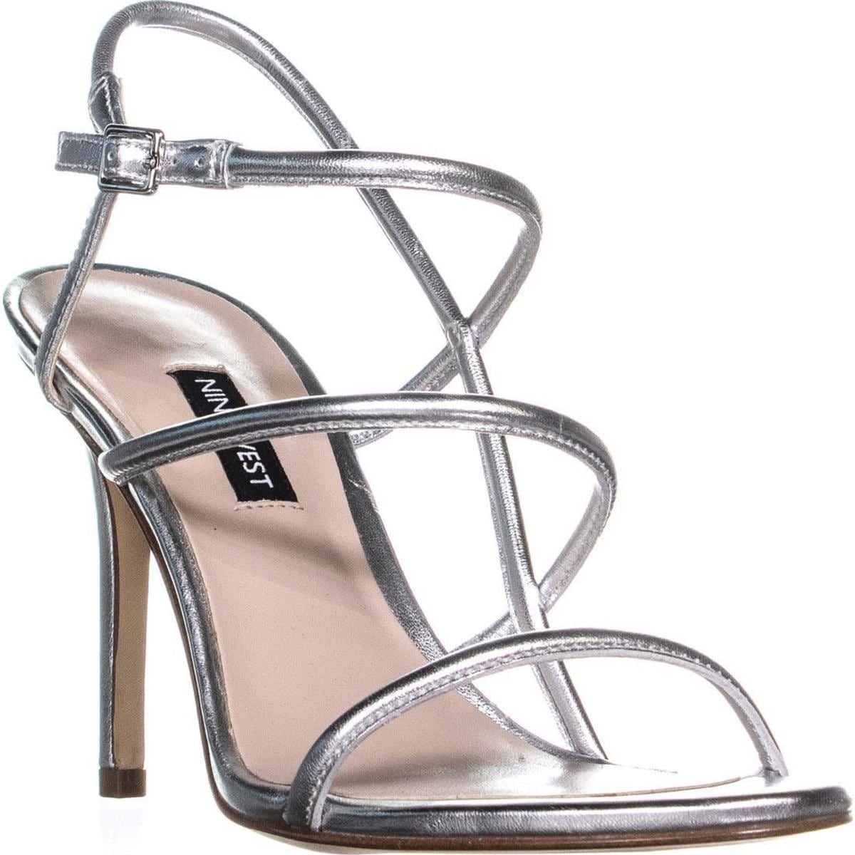 nine west silver sandals