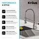 preview thumbnail 11 of 13, KRAUS Stark 33-inch Undermount Drop-in Kitchen Sink Pulldown Faucet Combo