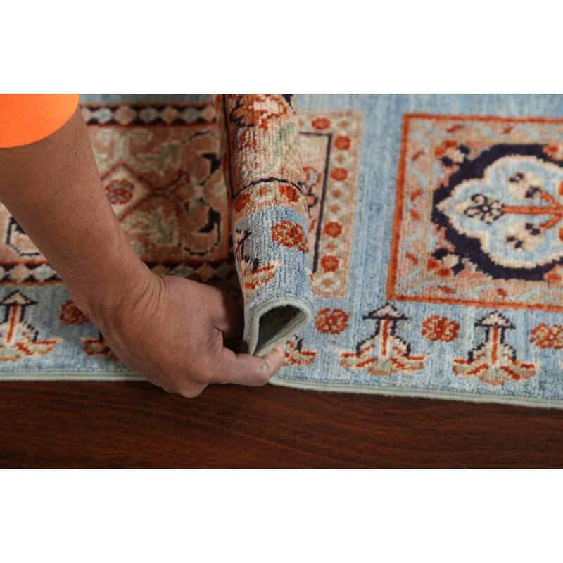 Garden Design Kazak Oriental Staircase Runner Rug Handmade Wool Carpet - 2'9" x 9'7"