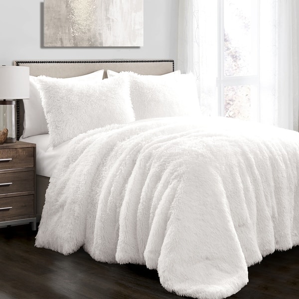 Lush Decor Emma Faux Fur Comforter Set - On Sale - Bed Bath & Beyond ...
