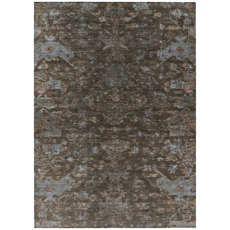 Machine Washable Indoor/ Outdoor Traditional Chelsea Chantille Rug