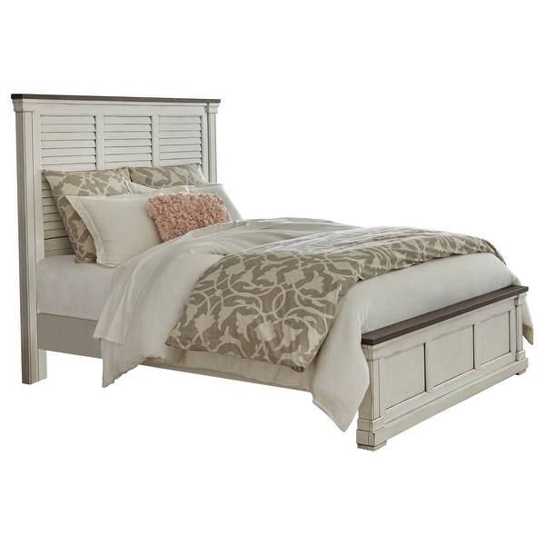 Shop Marlowe White And Dark Rum 4 Piece Bedroom Set With 2 Nightstands On Sale Overstock 32116987