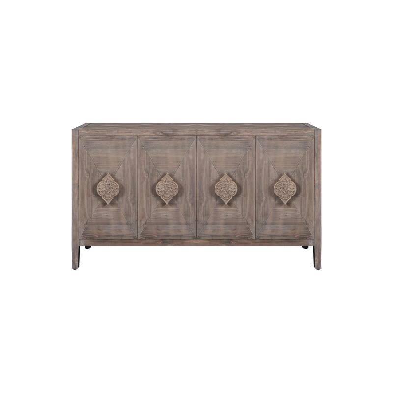 Antique Four Door Cabinet for Living Room Kitchen Hallway