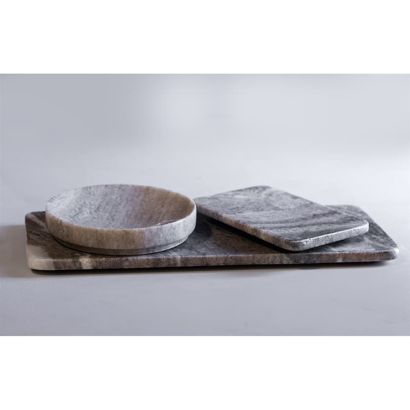 Brown Galaxy Marble Tray/Soap Dish