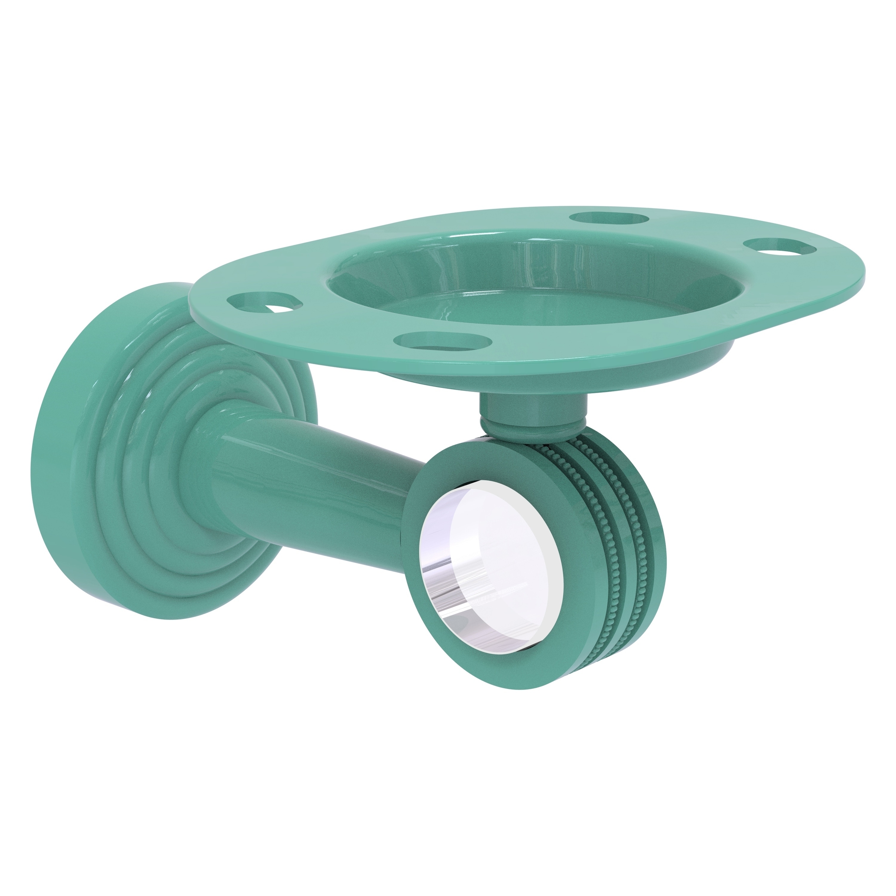 Allied Brass Pacific Beach Collection Tumbler and Toothbrush Holder with Dotted Accents