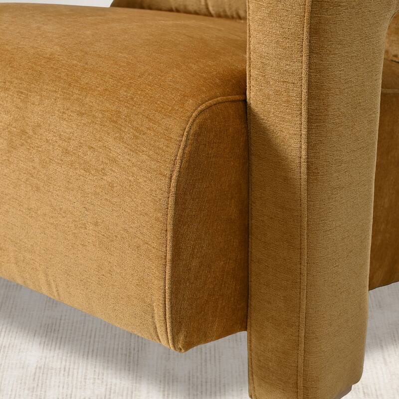 Upholstered Accent Chair With Pillows And Sturdy Wooden Legs, Armchair For Living Room Office,Bedroom