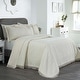 preview thumbnail 46 of 53, Superior Remi Jacquard Geometric Fringe Cotton Blend Bedspread Set Ivory - King - 3 Piece