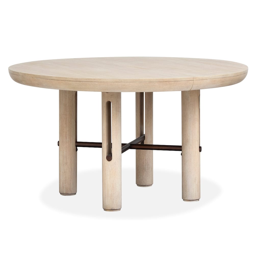 Salt Life Home Sunset Cove Sanibel Brown Extendable Round Dining Table - 54''W x 54''D x 30''H