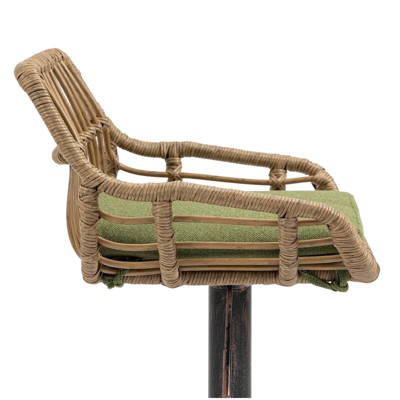 Swivel Bar Stools Set of 2 Adjustable Counter Height Chairs