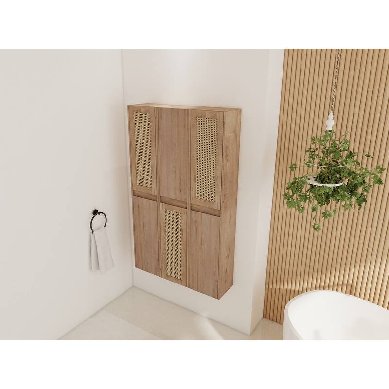 MEDUNJESS Bathroom Side Cabinet, Float Mounting Design