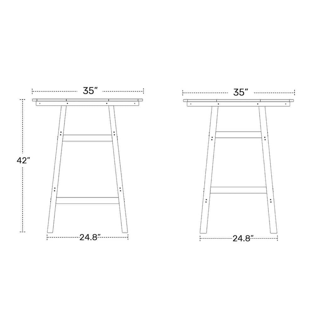 Laguna Hdpe All Weather Outdoor Patio Bistro Round Bar Set (5-Piece Set)