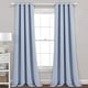preview thumbnail 96 of 119, Lush Decor Insulated Grommet Blackout Curtain Panel Pair 52"W x 84"L - Blue Moon