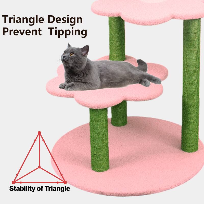 Cat Tree with Removable Cozy Perch & Scratching Posts Hanging, Toy Multi-Level Cat Furniture for Cats to Climb