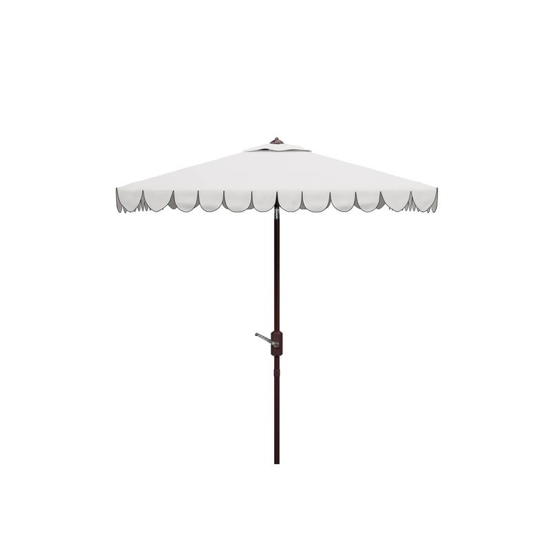 SAFAVIEH Outdoor Koushi 7.5 Ft Square Crank Umbrella, Base Not Included