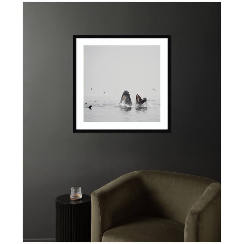 Kate and Laurel Humpback Whales No. 2 by Laura Evans Framed Wall Art Print