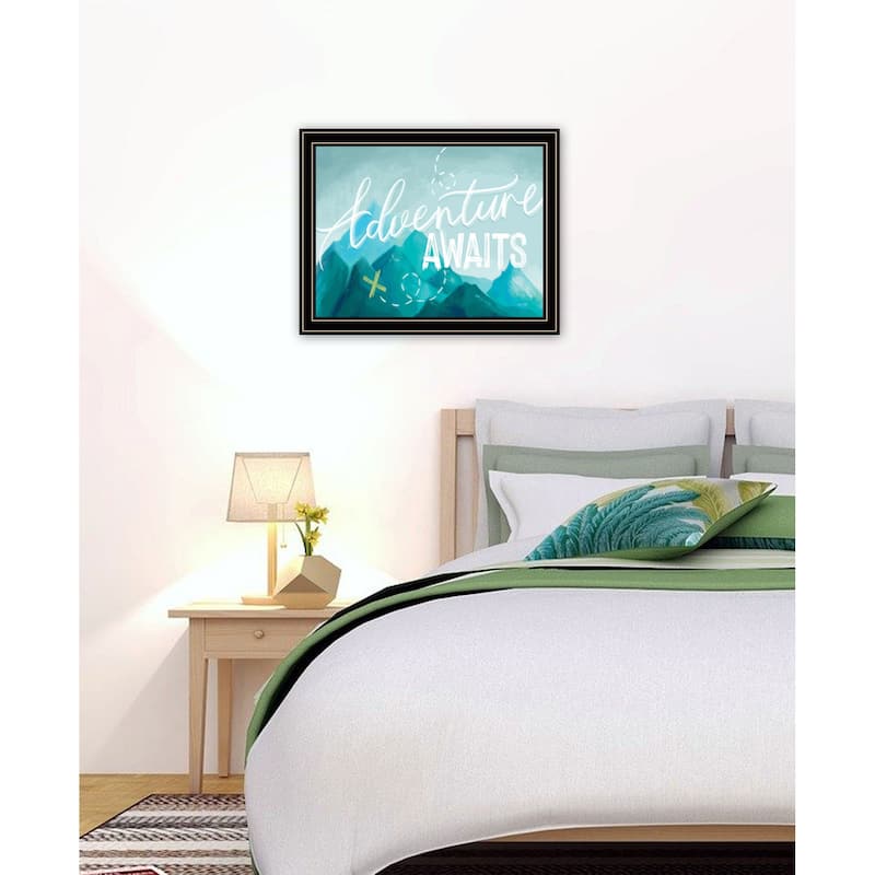 TrendyDecor4U "Adventure Awaits II" Framed Print Wall Art