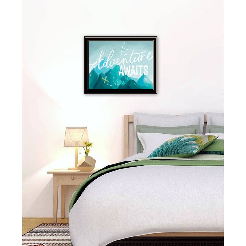 TrendyDecor4U "Adventure Awaits II" Framed Print Wall Art