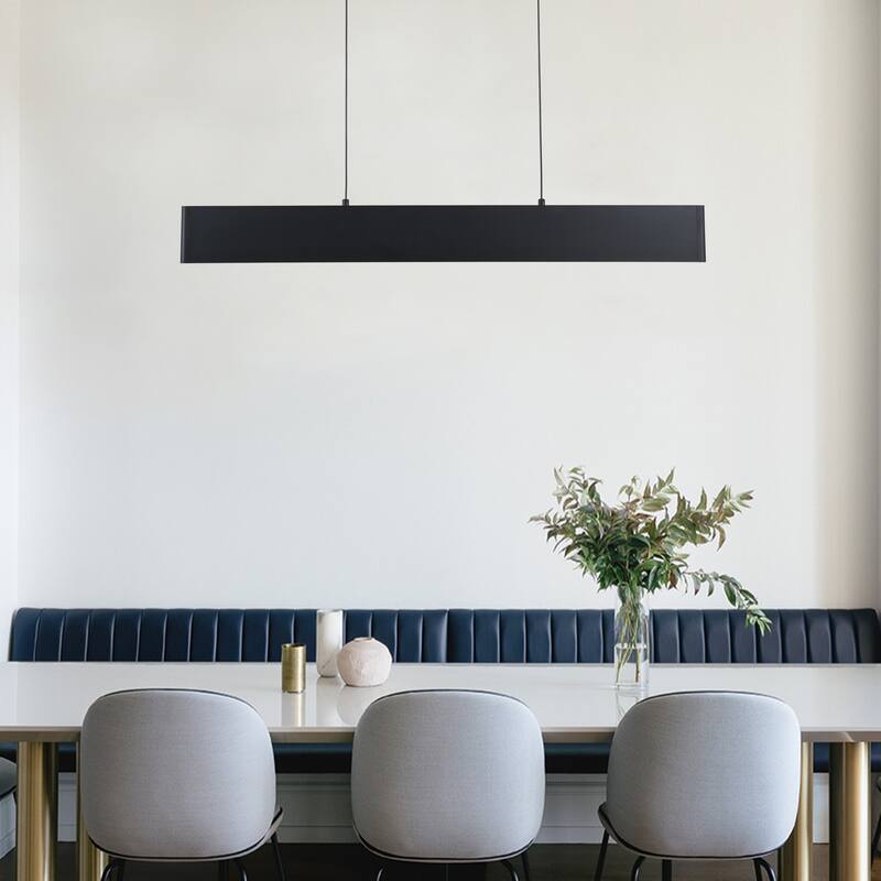 C Cattleya Integrated LED Up and Down Lighting Linear Kitchen Island Chandelier
