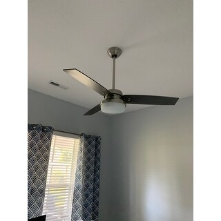 Top Product Reviews For Hunter Fan Sentinel Brushed Nickel 52 Inch Ceiling Fan With 3 Reversible Blades Silver 14587904 Overstock