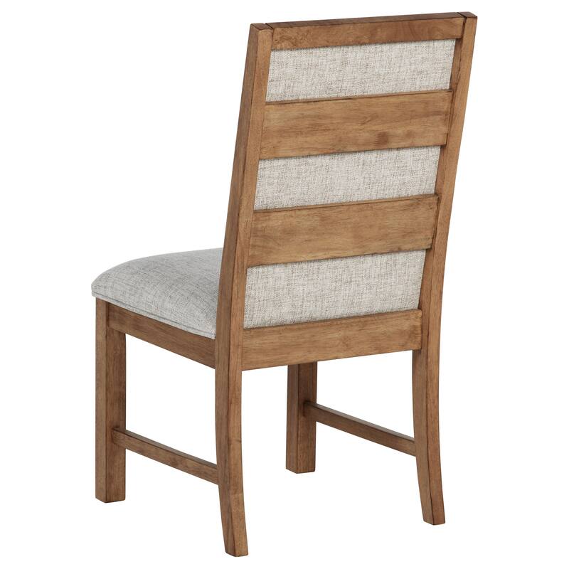 Survista Natural Brown Upholstered Dining Side Chair (Set of 2)