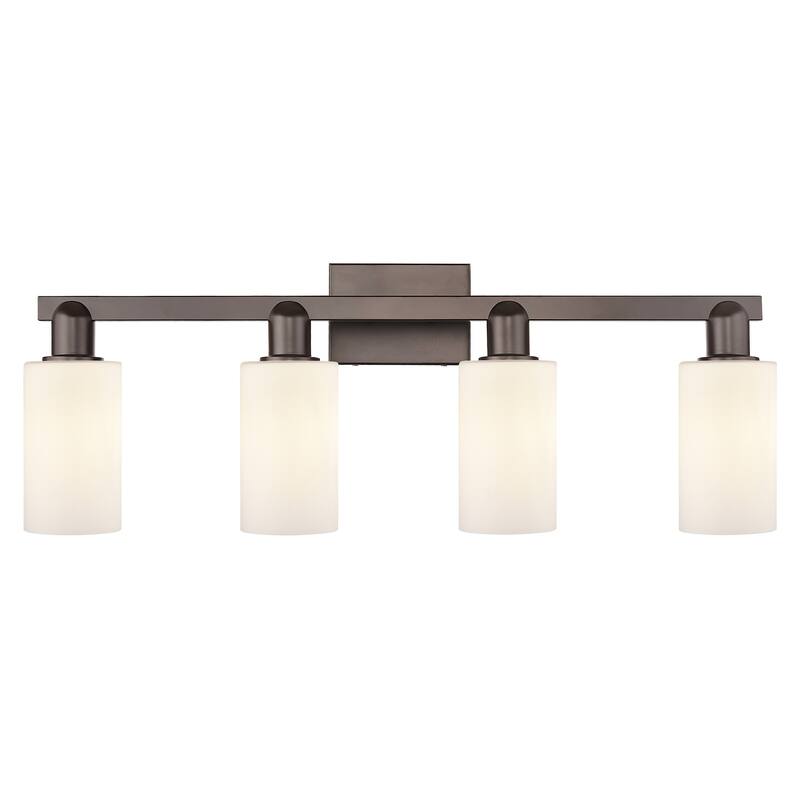 Innovations Lighting 716-4W-11-31 Clymer Vanity Clymer 4 Light 31" - Oil Rubbed Bronze / Matte White