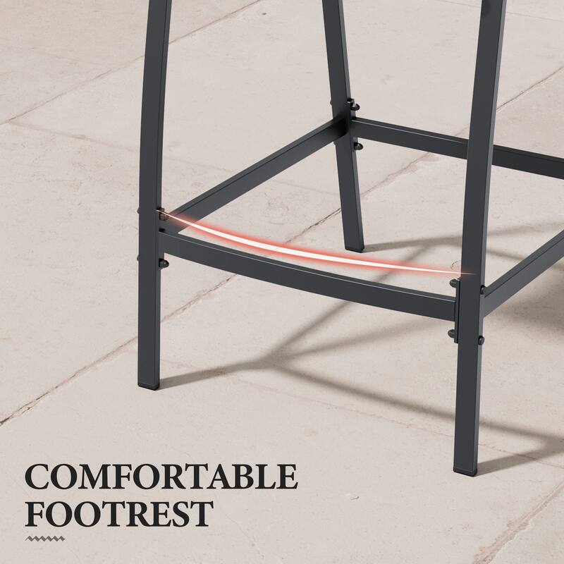 VredHom Outdoor Patio Bar Stools Lightweight Bar Chairs - 21.3" W x 22.5" D x 44" H