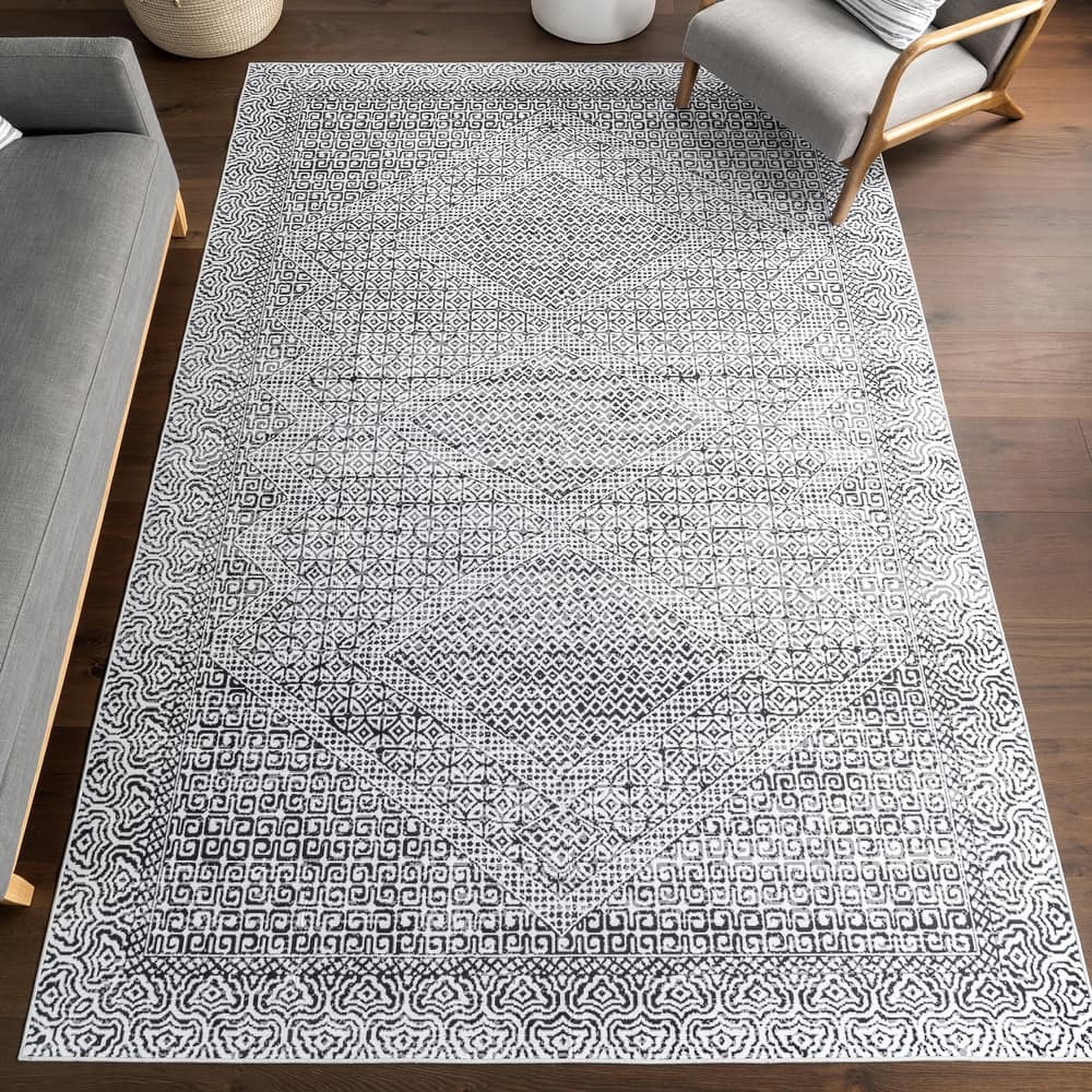 Nuloom Reya Transitional SplashGuard Machine Washable Area Rug