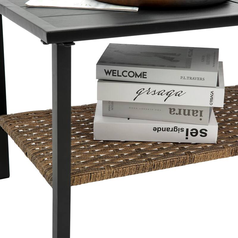 Grey Rattan Wicker Patio Dining Sofa Set with Cushion