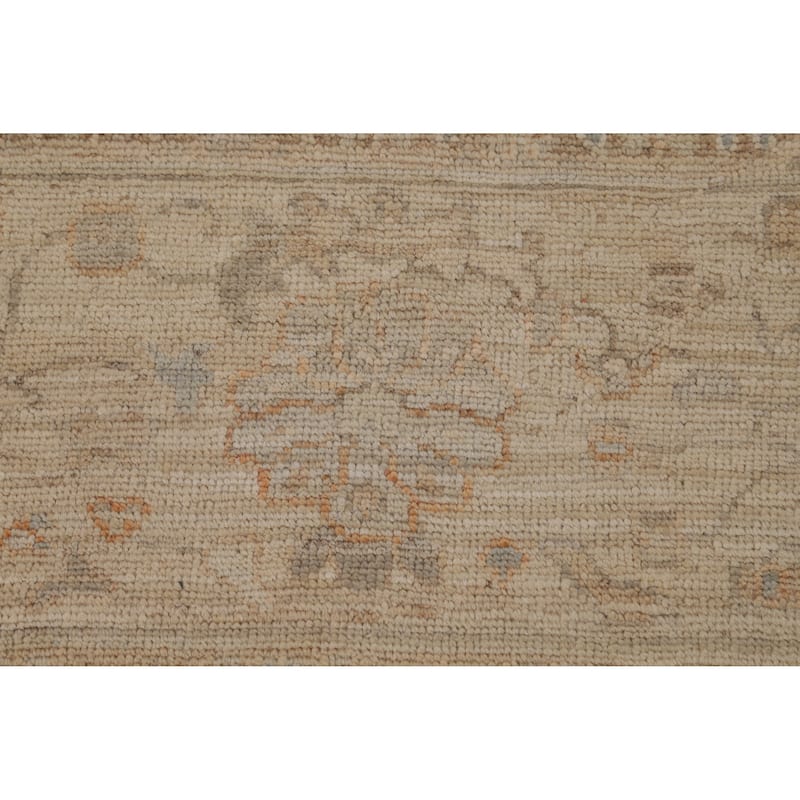 Hand Knotted Oriental 100% Wool Carpet Transitional All-Over Navy Blue & Blues Oushak Area Rug - 11' 10'' X 9' 0''